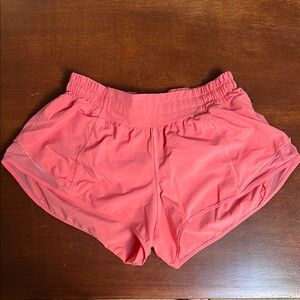 Lululemon Hotty Hot low-rise 2.5” Pink Athletic Shorts.